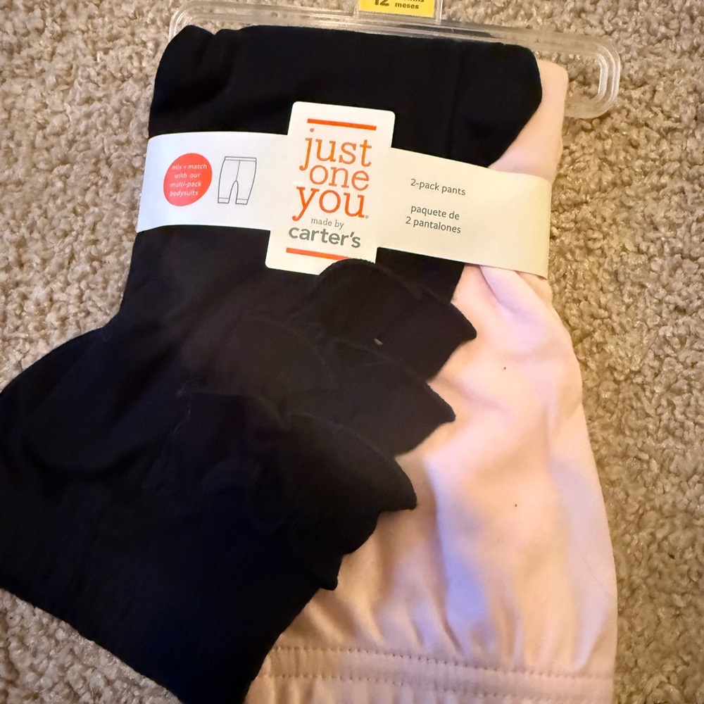 Just One You by Carter's Kids Leggings - Black and Pink